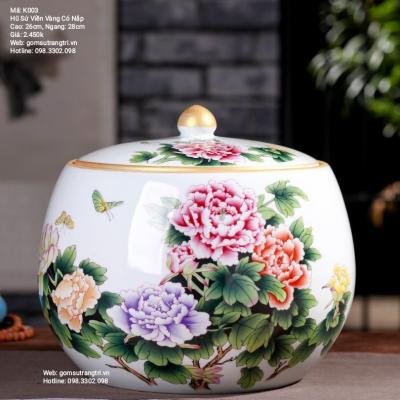 HŨ SỨ VIỀN VÀNG CÓ NẮP